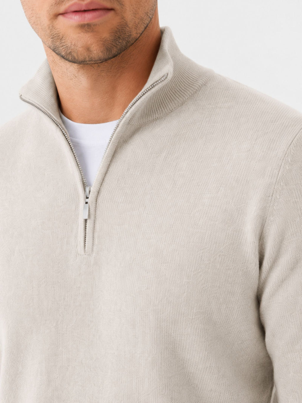 Pullover męski z półzamkiem i klasycznym krojem - 4 - Livia-Moda