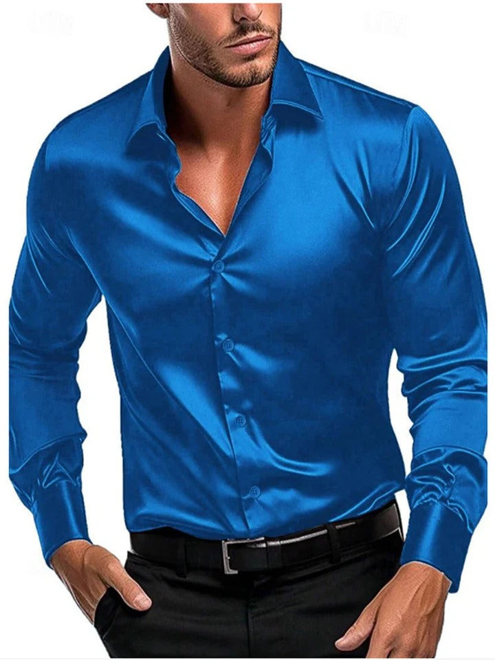 Elegancka bluzka damska z długim rękawem w kolorze granatowym - 3 - Livia-Moda