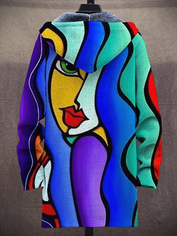 Hoodie damska z motywem artystycznym i kapturem - 2 - Livia-Moda