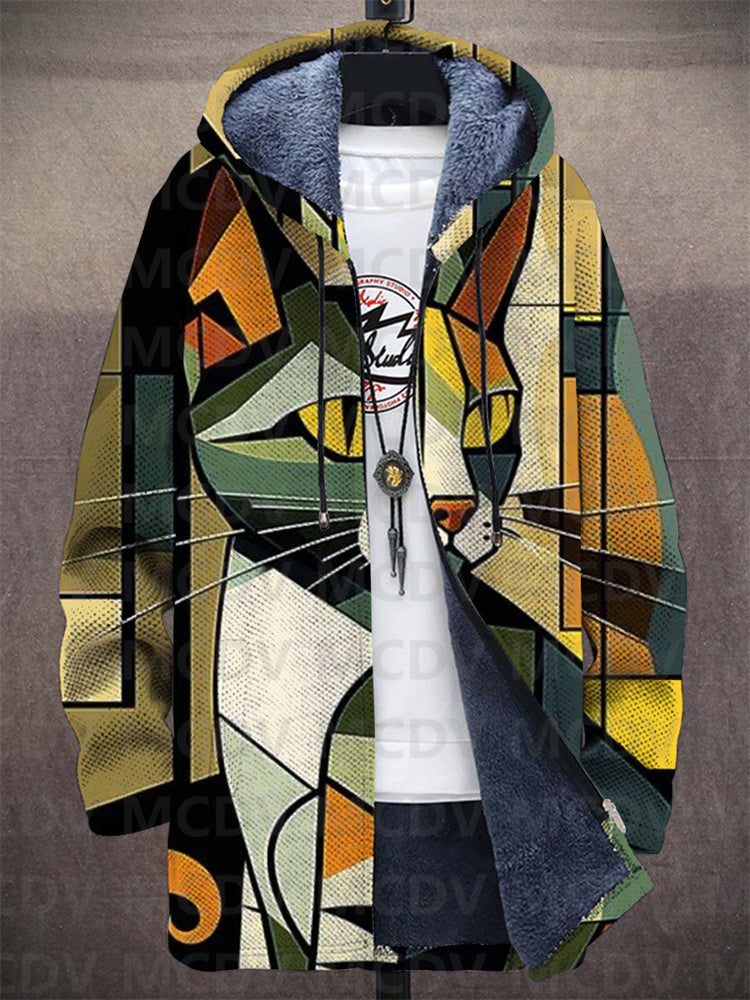 Hoodie damski z kapturem w motywy kotów artystycznych - 3 - Livia-Moda