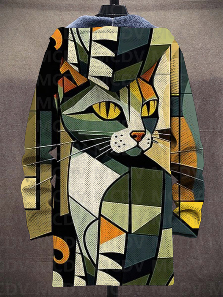 Hoodie damski z kapturem w motywy kotów artystycznych - 4 - Livia-Moda