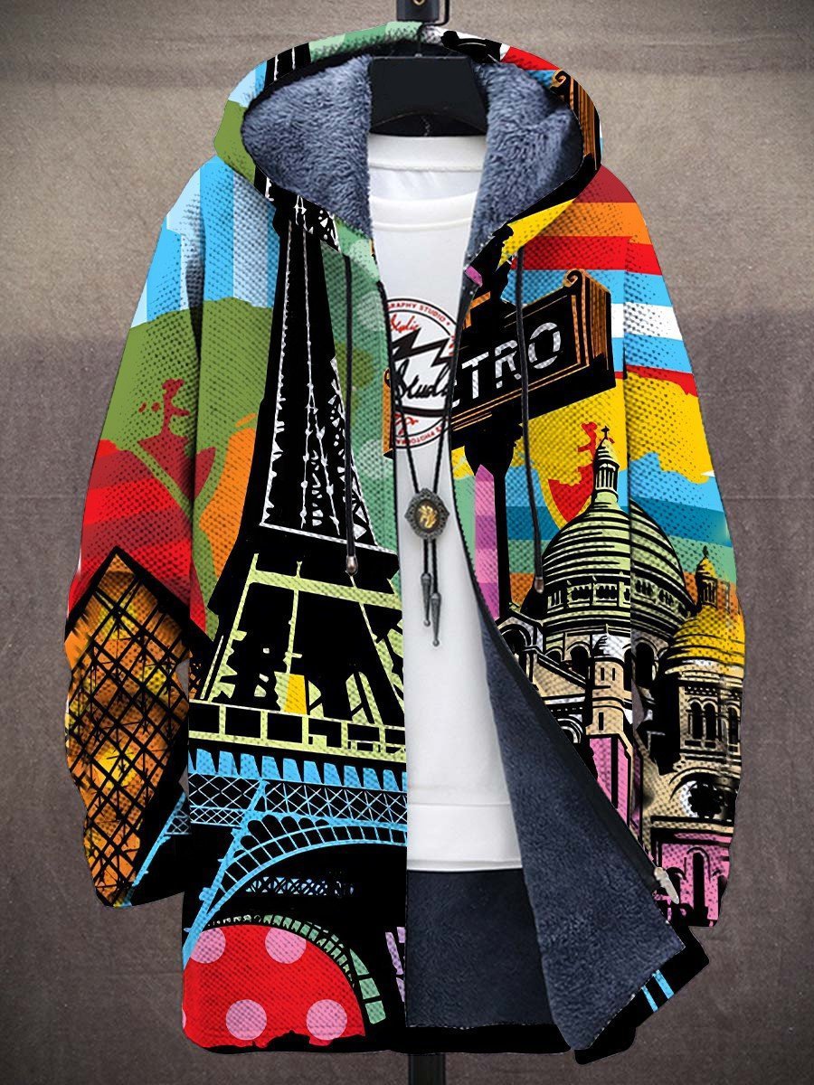 Hoodie damski z artystycznym wzorem i wygodnym fasonem - 1 - Livia-Moda