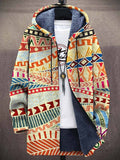 Hoodie damska z kolorowym wzorem i kapturem - 1 - Livia-Moda