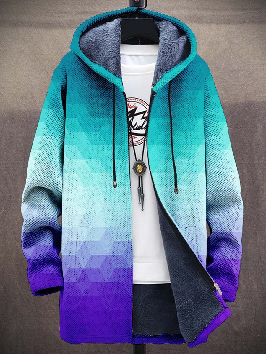 Hoodie damski z artystycznym gradientem i kapturem - 1 - Livia-Moda