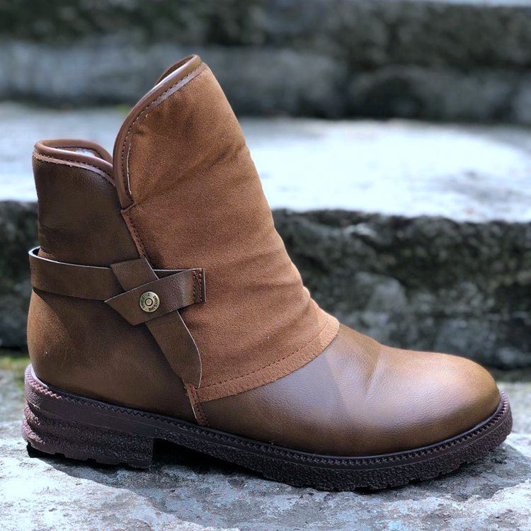 Botki Damskie Relaxed Fit z regulowanym paskiem - 1 - Livia-Moda