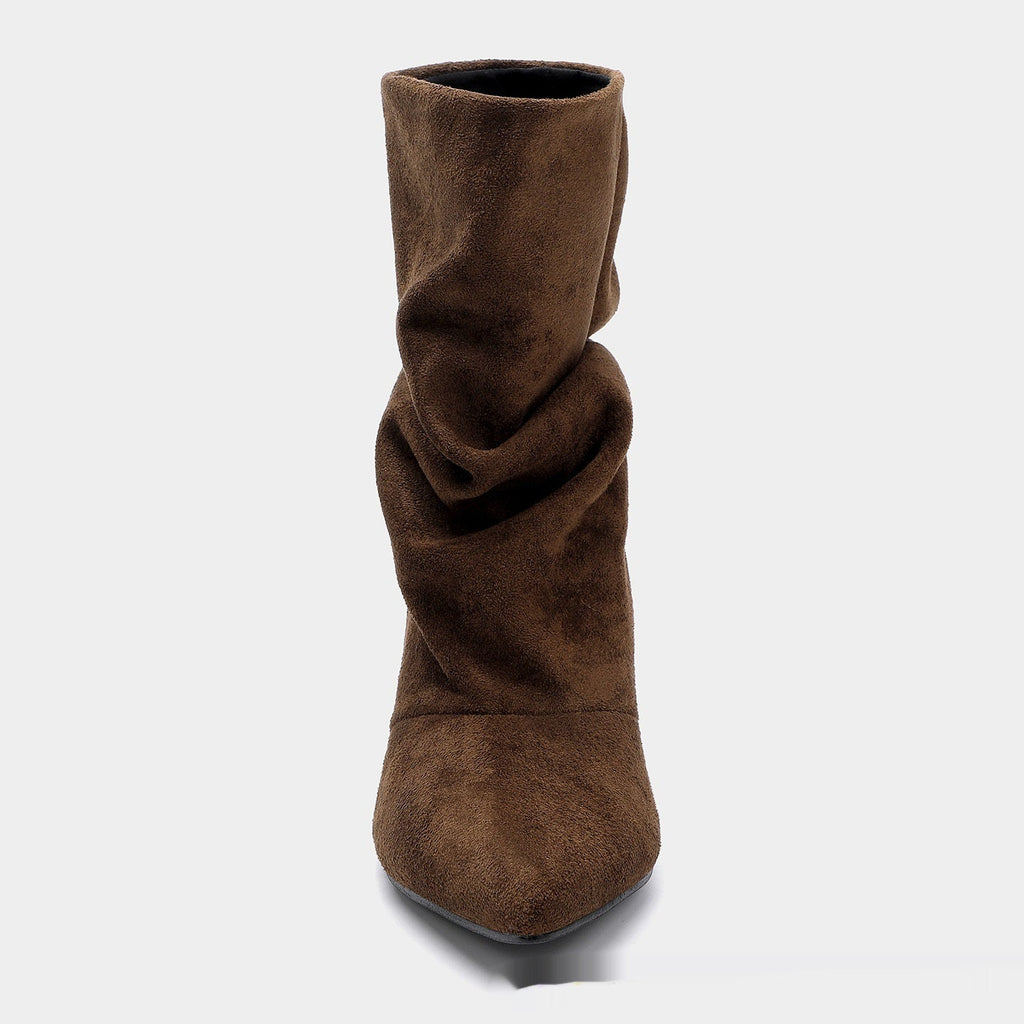Botki Damskie Slouchy z Czubkiem - 2 - Livia-Moda