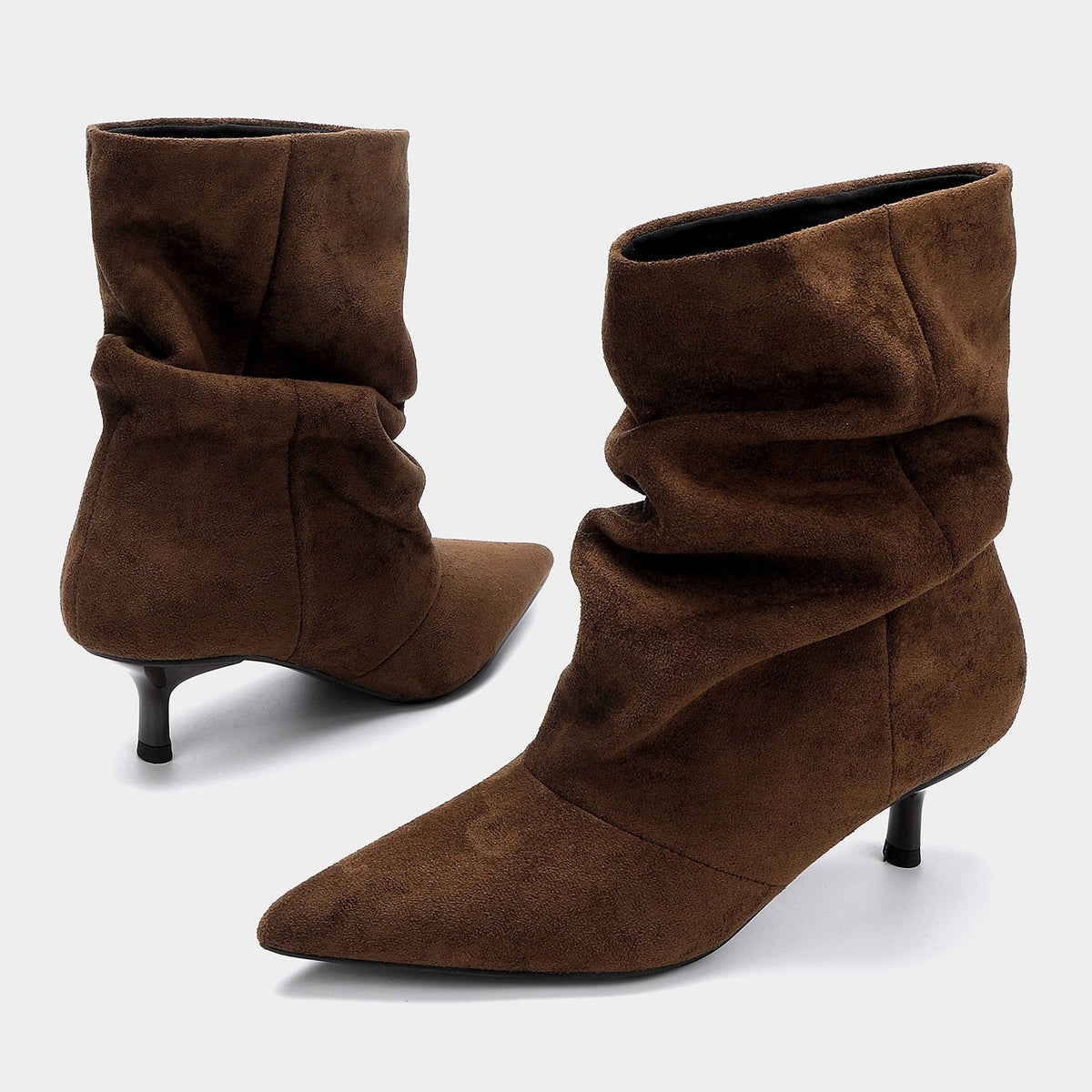 Botki Damskie Slouchy z Czubkiem - 5 - Livia-Moda