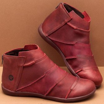 Botki Damskie Casual z Płaską Podeszwą - 2 - Livia-Moda