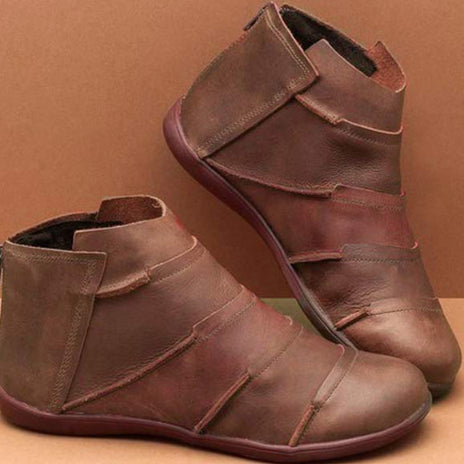 Botki Damskie Casual z Płaską Podeszwą - 4 - Livia-Moda