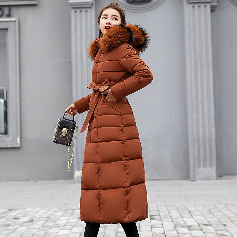 Płaszcz Damski Puchowy z Kołnierzem z Futra - 1 - Livia-Moda