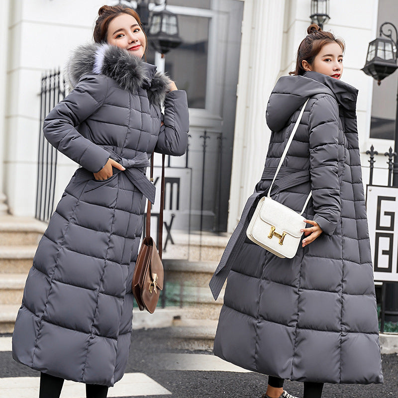Płaszcz Damski Puchowy z Kołnierzem z Futra - 4 - Livia-Moda