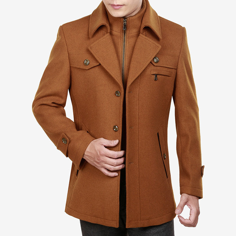 Płaszcz Męski Relaxed Fit z Podwójnym Zapięciem - 1 - Livia-Moda
