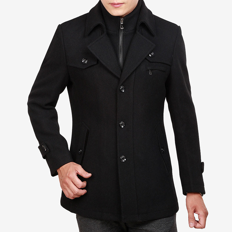 Płaszcz Męski Relaxed Fit z Podwójnym Zapięciem - 2 - Livia-Moda
