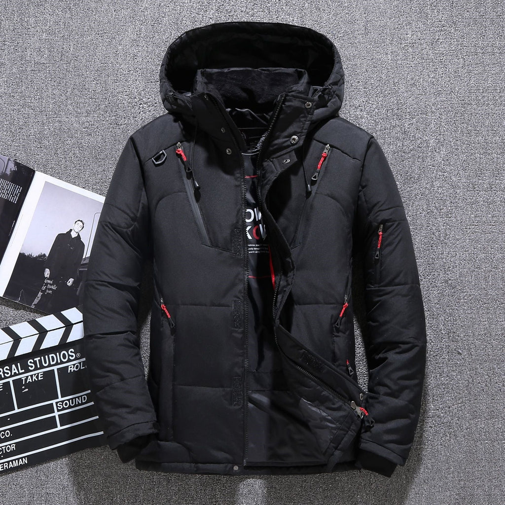 Kurtka zimowa męska Slim Fit z kapturem - 2 - Livia-Moda