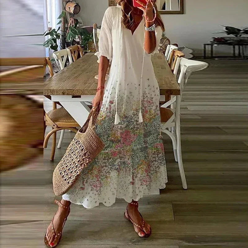 Lucía – Długa damska sukienka boho maxi