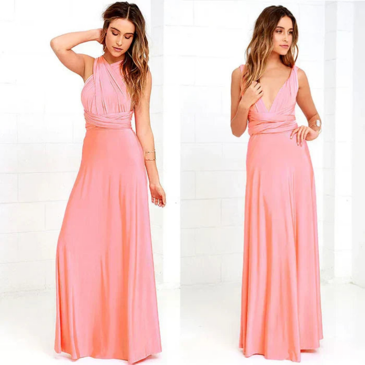 Valeria – Elegancka lniana sukienka multistylowa