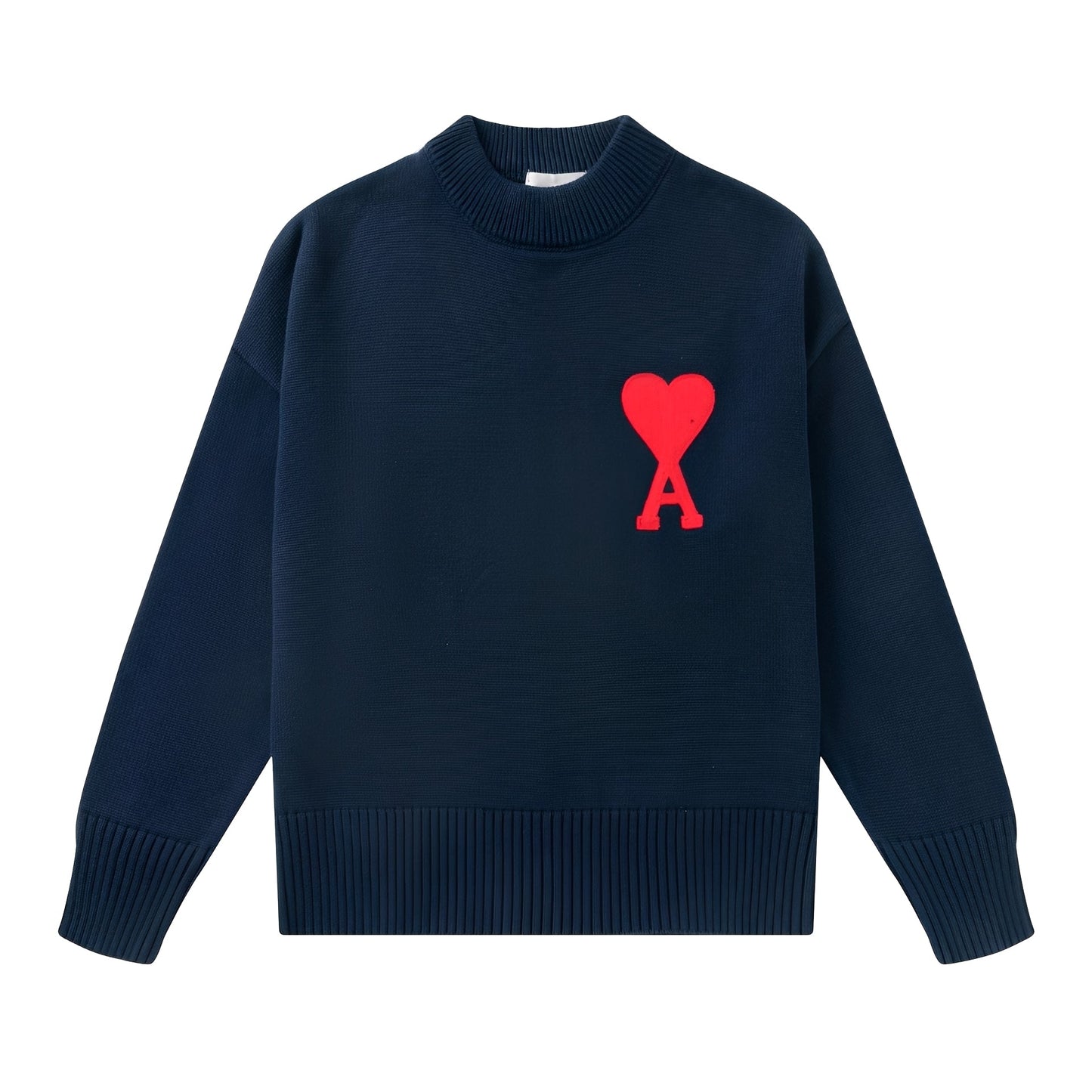 Alex – Sweter unisex z sercem i literą A