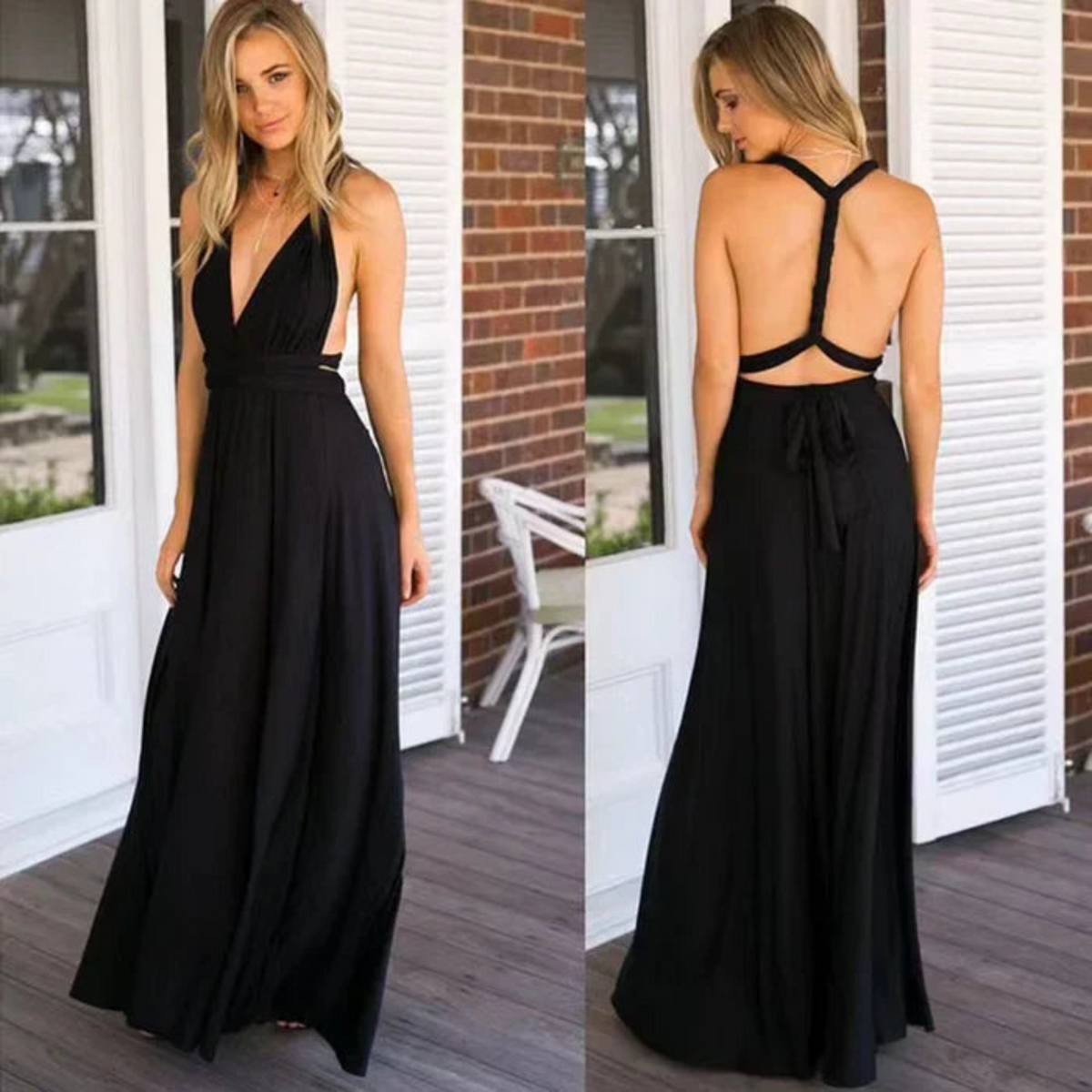 Valeria – Elegancka lniana sukienka multistylowa