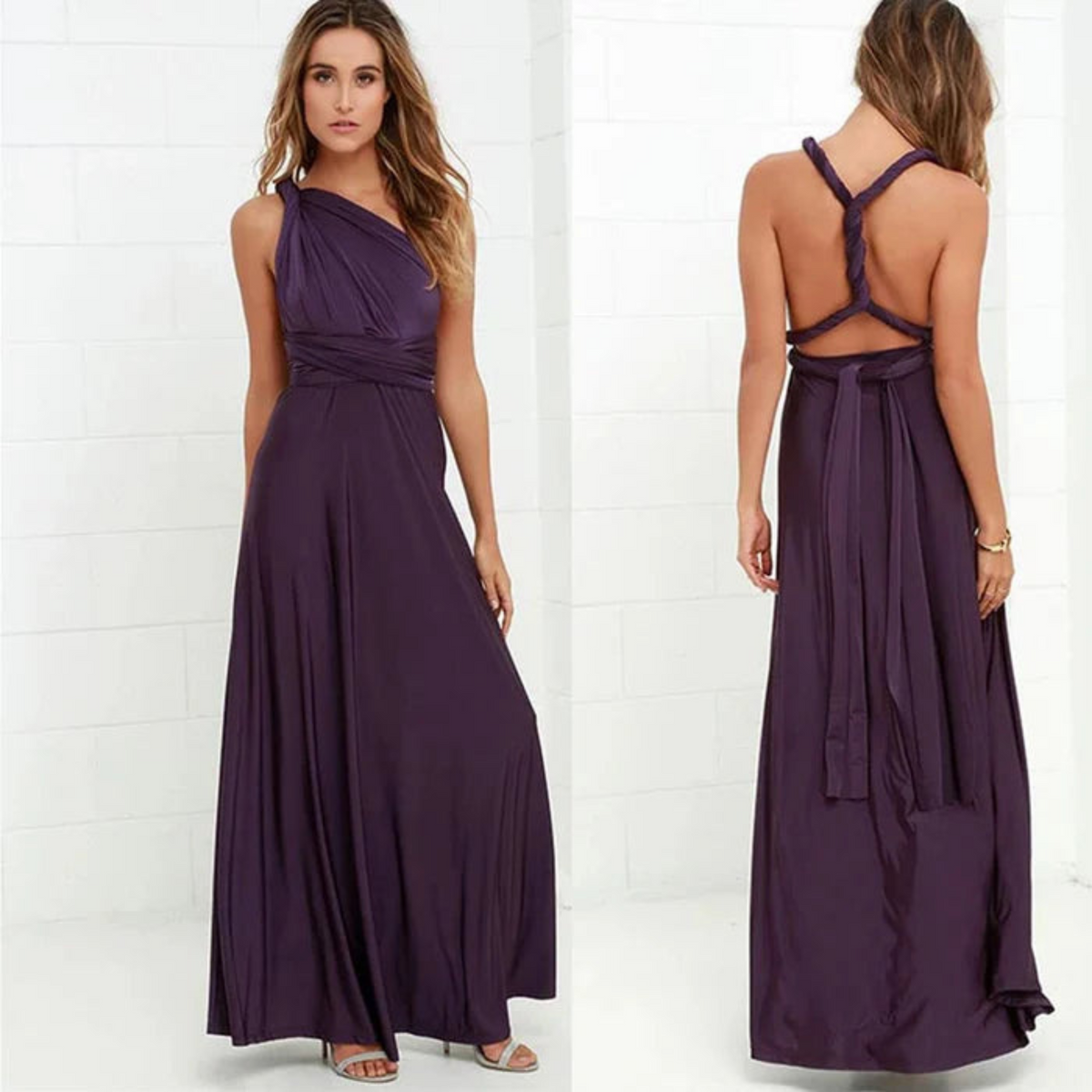 Valeria – Elegancka lniana sukienka multistylowa