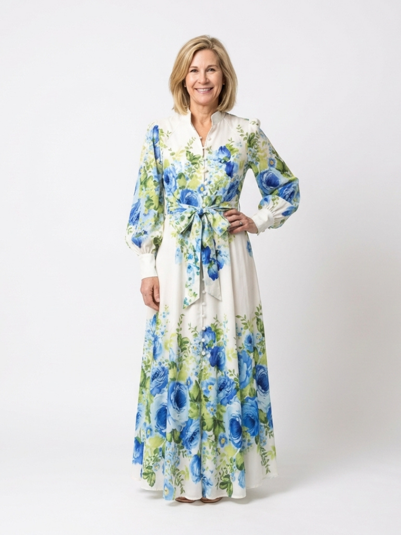 Clara – Elegant Long Sleeve Dress for Women - Image 1