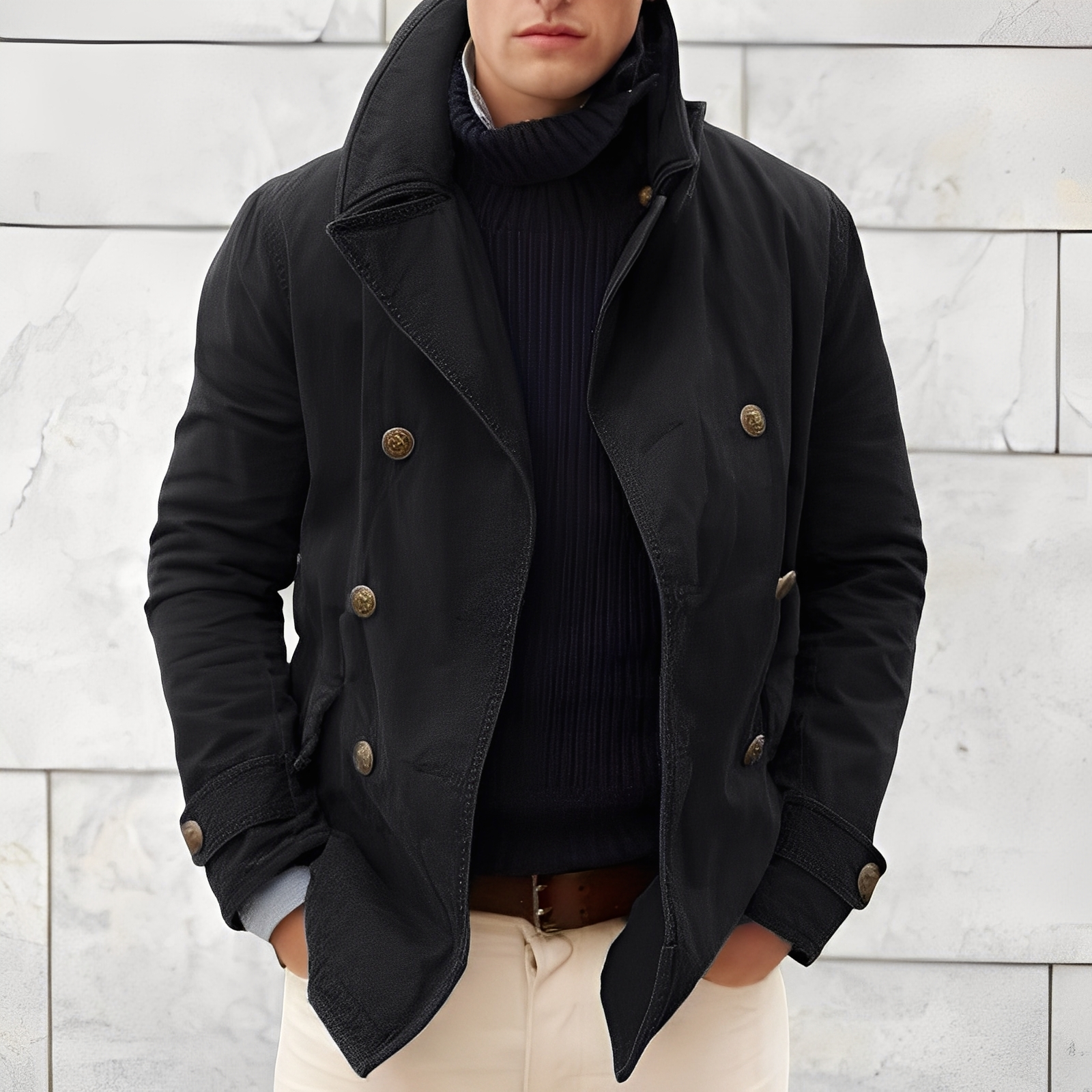 James – Elegancka dwurzędowa kurtka miejska męska
