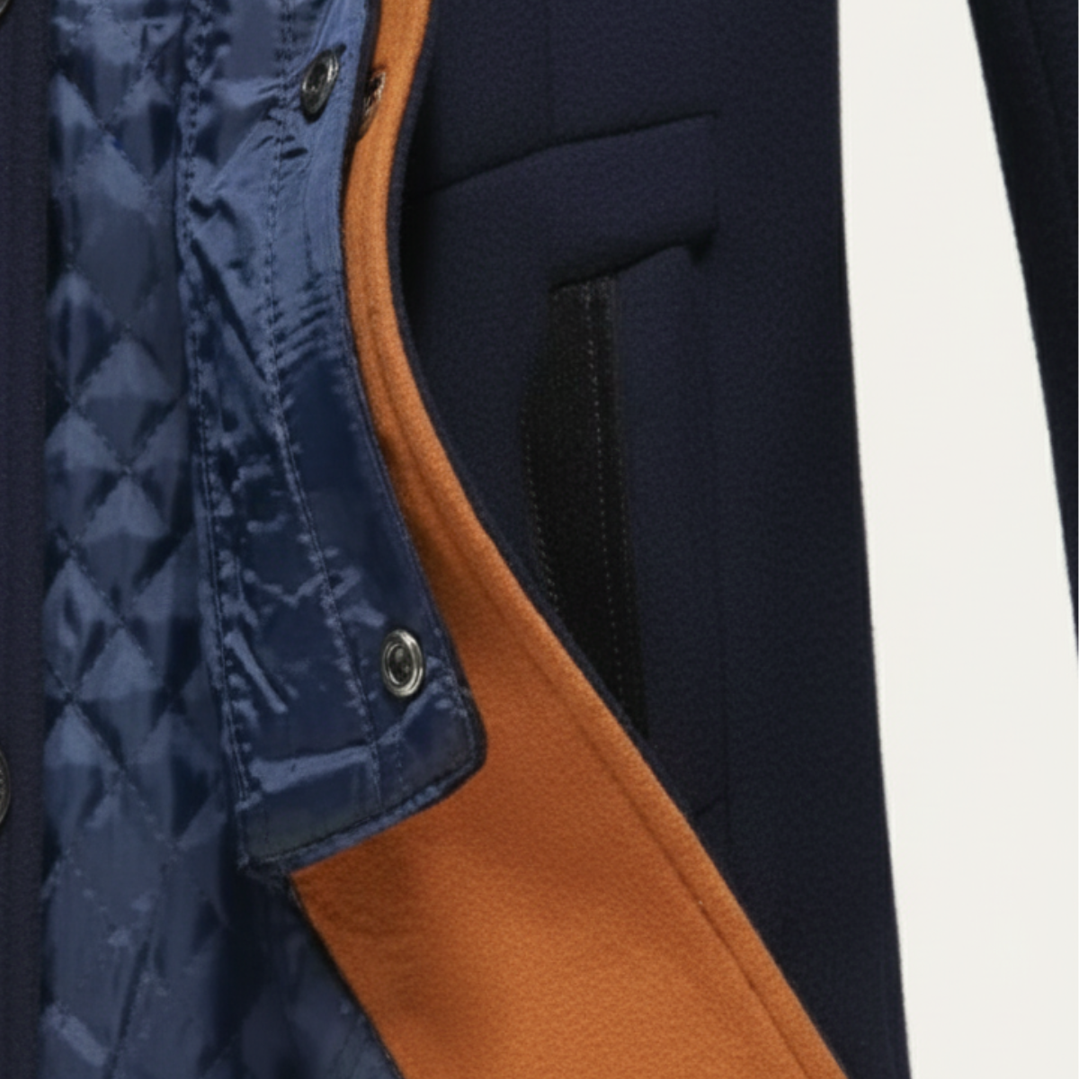 Lucas – Elegancki płaszcz miejski z wysokim kołnierzem męski