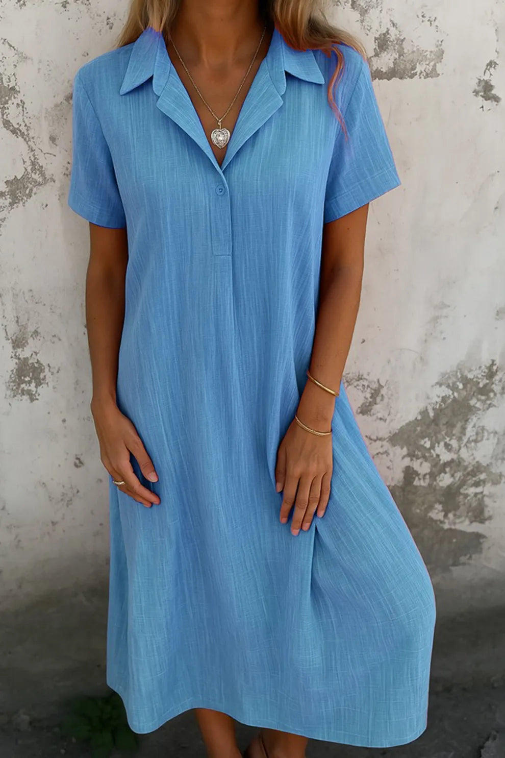 Doreen – Casual V-Neck Summer Dress - Image 1