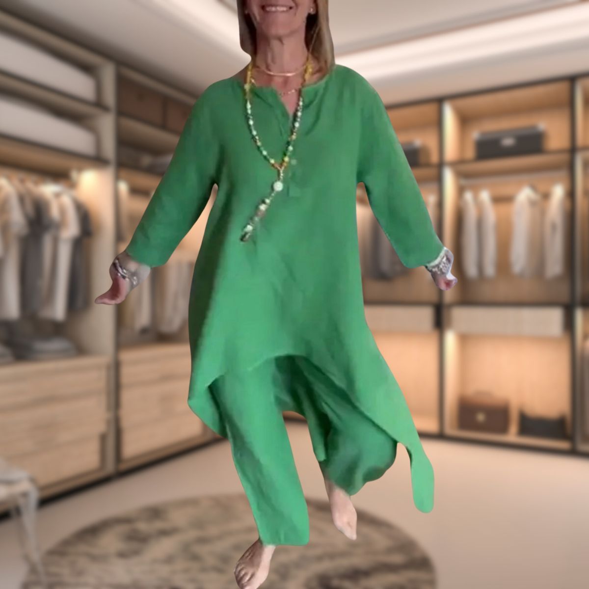 María – Wygodny damski zestaw z tuniką i spodniami