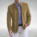 Dominic - Męska marynarka slim fit bez kołnierza