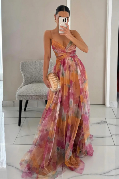 Nicole – Elegantes Maxikleid mit Falten für Damen - Image 1