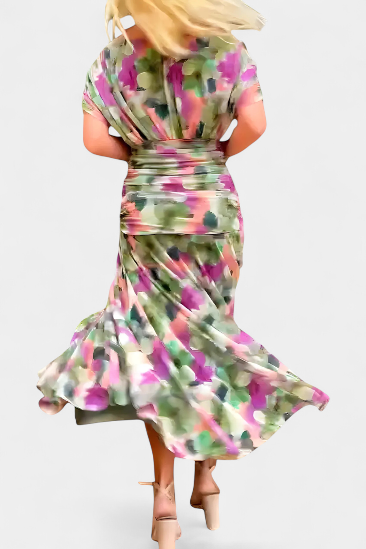 Paula – Elegant Off-Shoulder Draped Dress for Women - Image 26