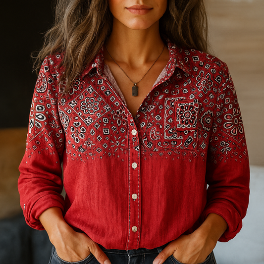 Laura – Stylowa koszula damska casual z długim rękawem