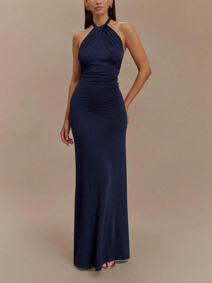 Hannah – Elegant Slinky Halter Dress for Women - Image 5