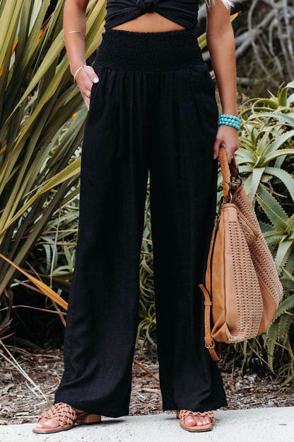 Daniela – Women Pocketed Smocked Pants - Image 26