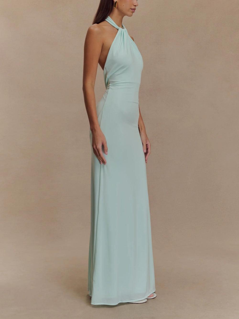 Hannah – Elegant Slinky Halter Dress for Women - Image 3