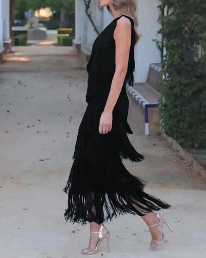 Annemarie – Elegant Fringe Dress for Women - Image 6