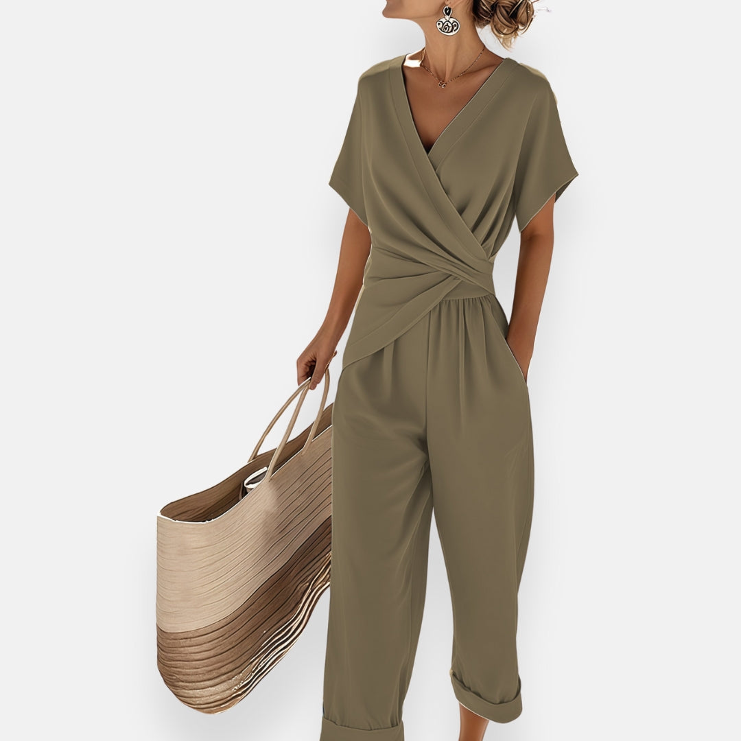 Luna – Women Elegant wrap-style jumpsuit - Image 5