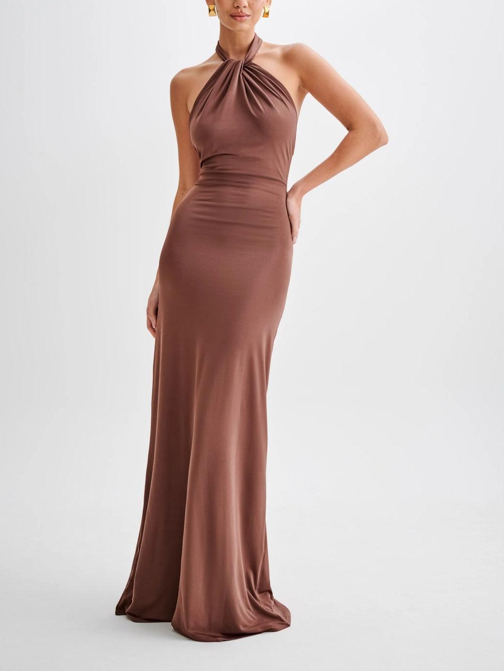 Hannah – Elegant Slinky Halter Dress for Women - Image 6