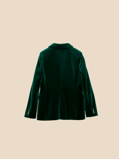 Magda – Damska Marynarka Welurowa z Eleganckim Wykończeniem