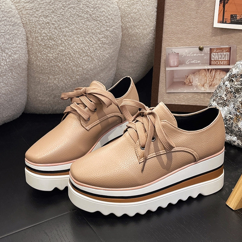 Maren – Women Platform Lace-Up Oxford Shoes - Image 2