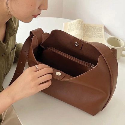 Aria - Vegan Leather Minimalist Shoulder Bag - Image 8