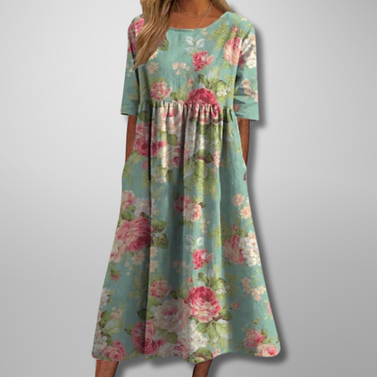 Christa– Women Floral Print Maxi Dress - Image 2