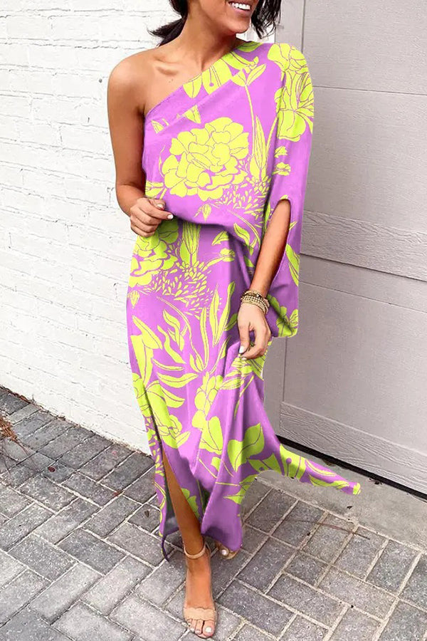 Nadine – Women One Shoulder Split Hem Maxi Dress - Image 5