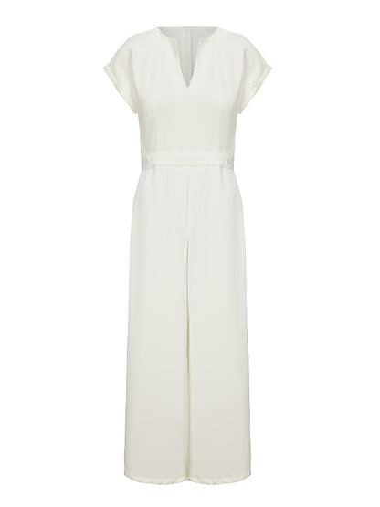 Kirsten – Elegant Cap Sleeve Wide Leg Jumpsuit - Image 12