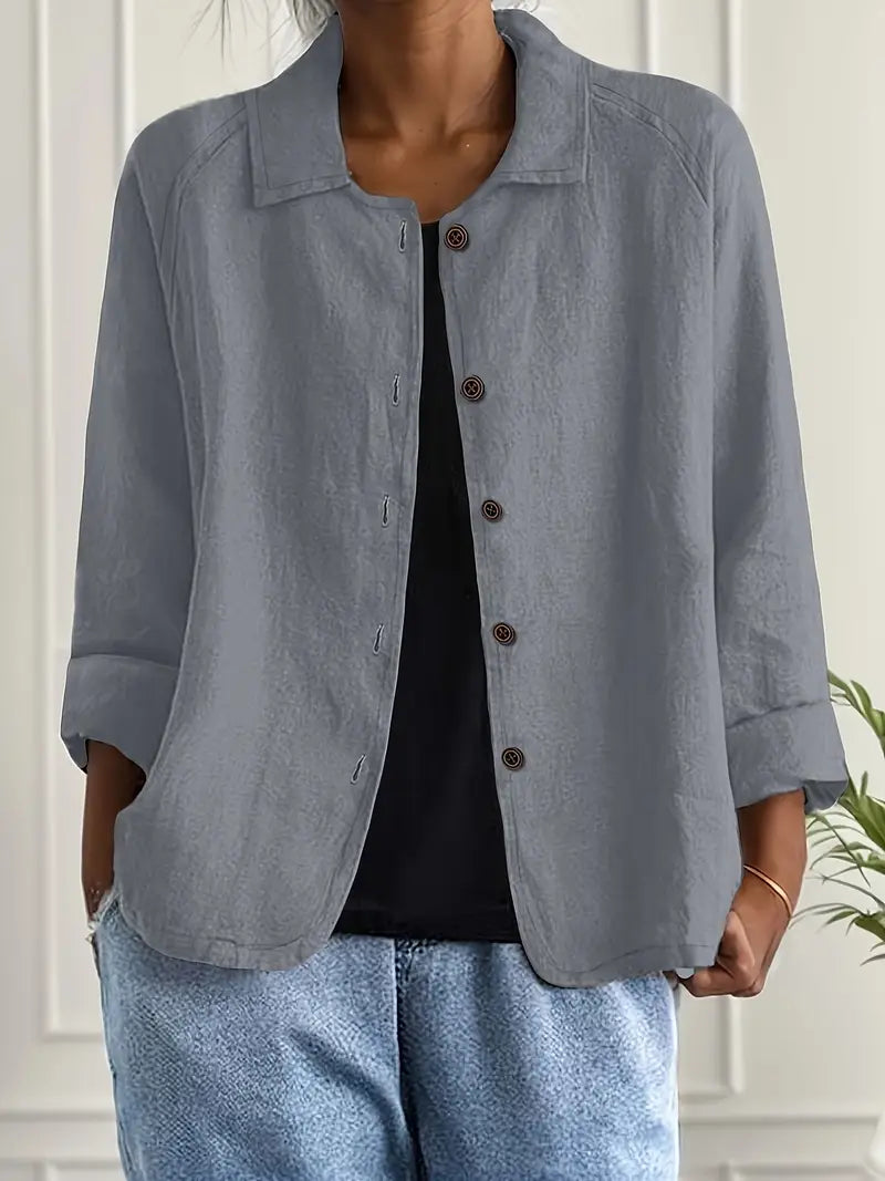 Clara – Women Jacket with Button Closure Jacket - Image 7