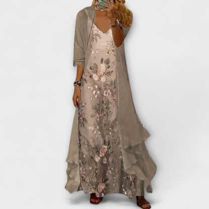 Mia – Women Floral Print Maxi Dress - Image 1
