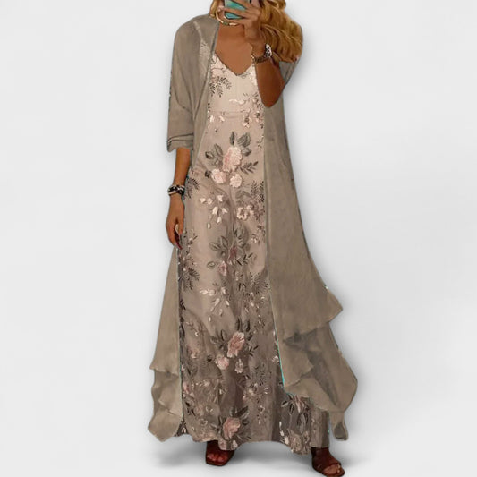 Mia – Women Floral Print Maxi Dress - Image 1
