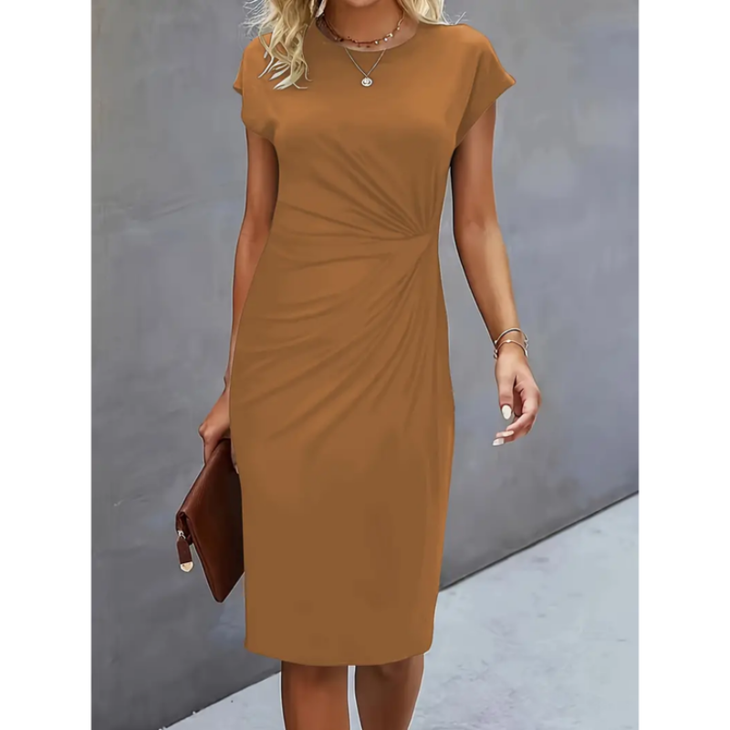 Isabel – Short-sleeved formal dress for women  - Image 4