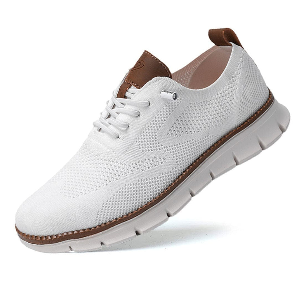 Dawid – Męskie Buty Casual z Dzianiny i Skórzanymi Detalami