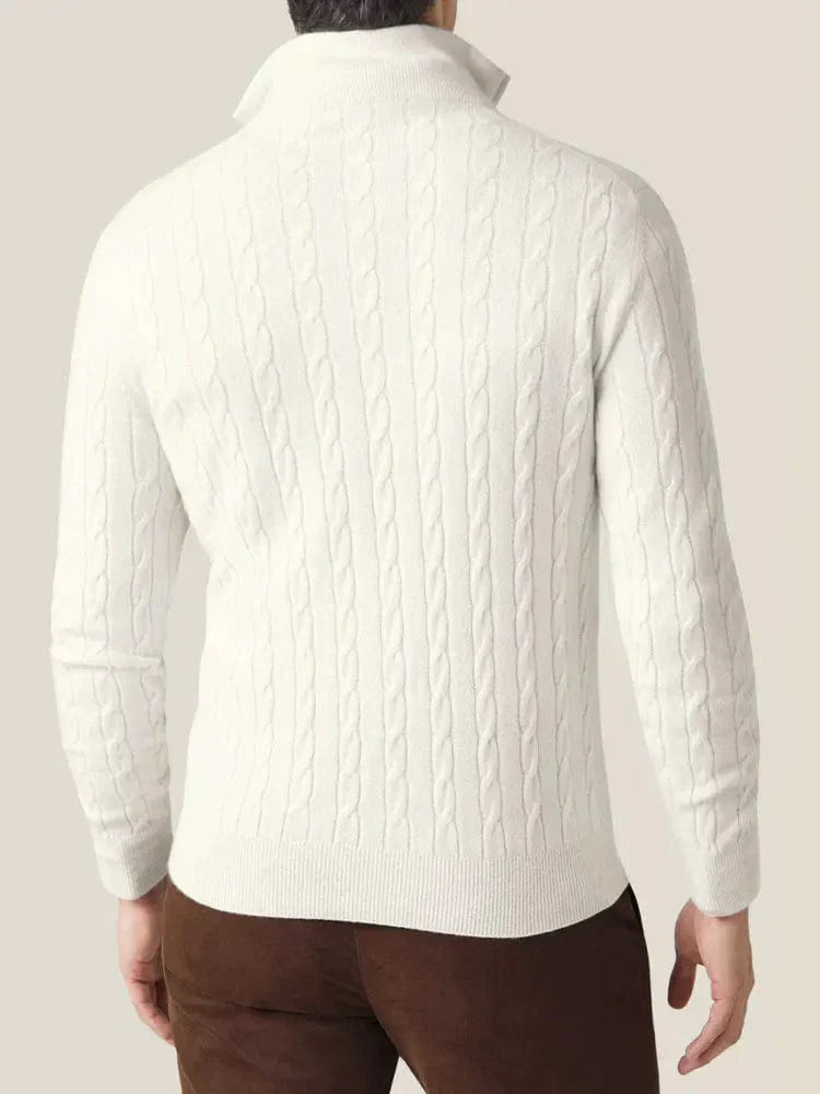 Adrian – Męski sweter z golfem pół-zip